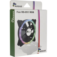Inter-Tech Argus RS-051 RGB 120mm Case Fan 2-pol Stromanschluß schwarz