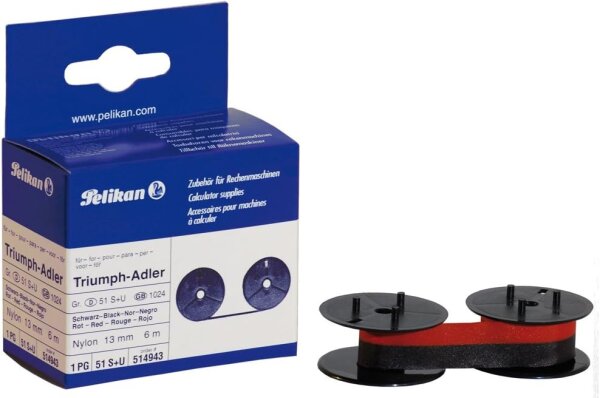 Pelikan Farbband für Canon/Facit/Sharp, schwarz/rot