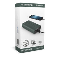 RealPower Powerbank PB-20000 PD+    Midnight Green 20.000mAh