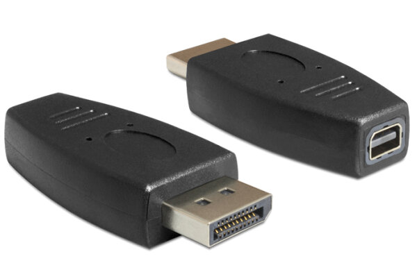 DELOCK Displayport Adapter DP -> mini DP St/Bu schwarz