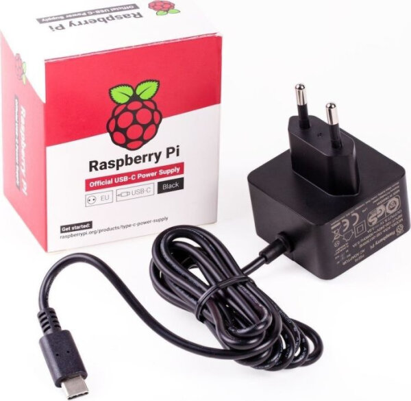 Raspberry PI 4 USB-C Netzteil 5.1V/3.0A passiv schwarz