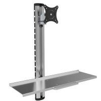 Techly Wandhalterung mit Tastaturablage, 15-27", silber