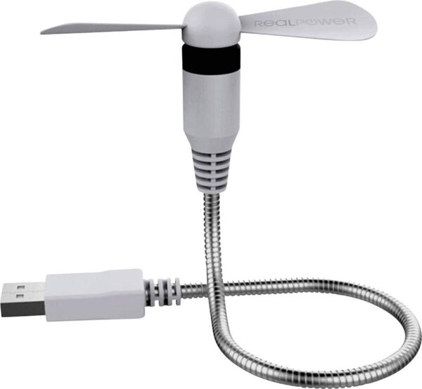 RealPower USB mini Ventilator  weiß      USB-A (flexibel)