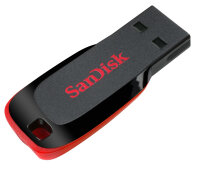 64GB SanDisk Cruzer Blade USB 2.0 Stick schwarz/rot