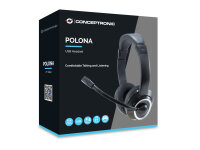 Conceptronic Headset Stereo USB  2m Kabel 95dB schwarz