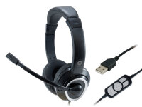 Conceptronic Headset Stereo USB  2m Kabel 95dB schwarz