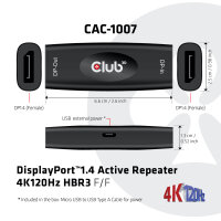 Club3D Repeater DisplayPort 1.4 > DisplayPort 1.4 akt. Bu/Bu retail
