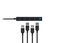 CONCEPTRONIC 4-Port Hub USB-A2.0->4xA2.0 schlank  o.Netz. sw