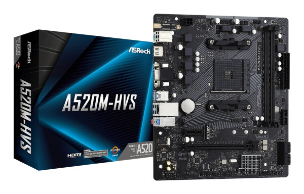 ASRock A520M-HVS                 AM4 mATX VGA/HDMI      DDR4