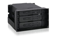 IcyDock 3x3.5" SATA in 2x5.25" bay backplace cage 80mm fan