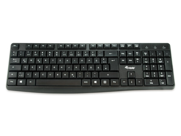 Equip USB Keyboard Rubber Dome Standard Tastatur Kabelgebunden QWERTZ schwarz