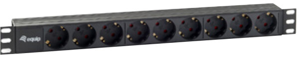 Equip 19" Steckdosenleiste CEE7/7 90°->9xSchuko         Pla.