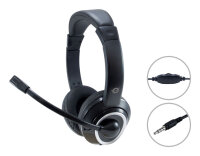 CONCEPTRONIC Headset Stereo AUX/Mikro/Bedien.       2.00m sw