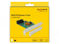DELOCK 4 Port SATA PCI Express Karte