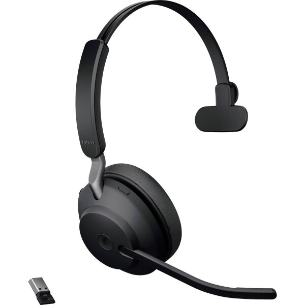 Jabra Headset Evolve2 65 MS Mono, inkl. Link 380a & Ladesta.