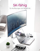 Dockingstation IcyBox USB Type-C mit 2 Videoschnittstellen retail