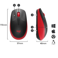 Logitech Wireless Mouse M190 red retail