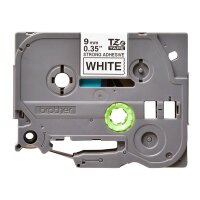 Schriftbandkassette Brother  9mm weiß/schwarz  TZES221