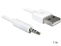 DELOCK Ipod Shuffle Kabel 3,5mm Klinke -> USB A St/St 1.00m