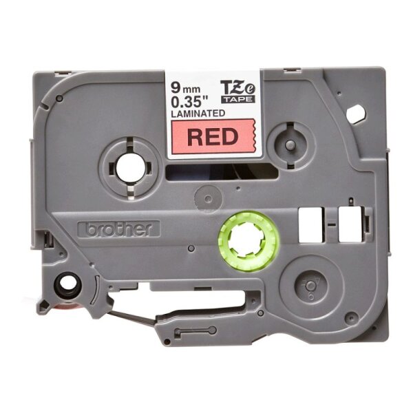 Schriftbandkassette Brother  9mm rot/schwarz  TZE421