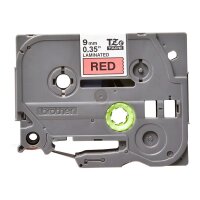 Schriftbandkassette Brother  9mm rot/schwarz  TZE421