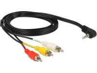 DELOCK Klinkekabel 3,5mm 90° -> 3x Cinch St/St 1.50m