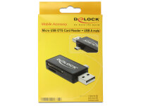 DELOCK Card Reader USB micro B -> SD/microSD OTG extern