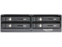 DELOCK Wechselrahmen 4x 2,5" SATA HDD in 5,25" Schacht