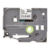 Schriftbandkassette Brother  9mm farblos/schwarz  TZE121