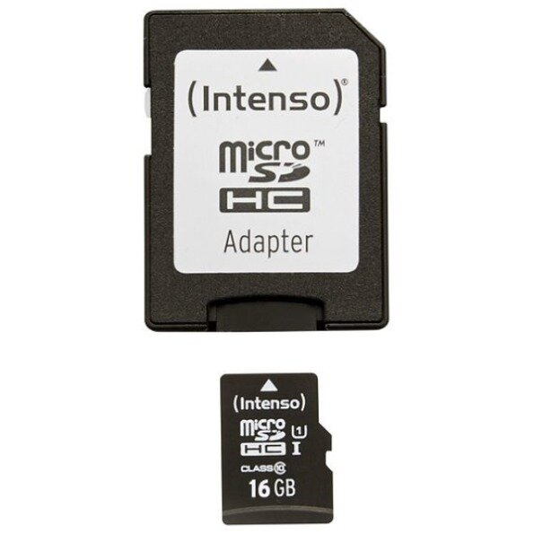 SD MicroSD Card 16GB Intenso SD-HC UHS-I