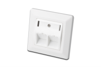 DIGITUS Leerdose für Keystone Module 2xRJ45 Rahmen...