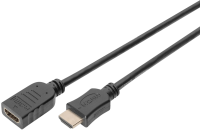 DIGITUS HDMI Verlängerung mit Ethernet 4K 5m schwarz...