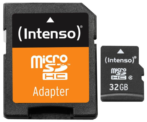 SD MicroSD Card 32GB Intenso inkl. SD Adapter