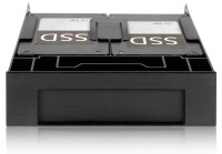 Adapter  IcyDock  3,5" -> 5,25" + 2x6,3cm HDDs/SSDs 7-9,5mm