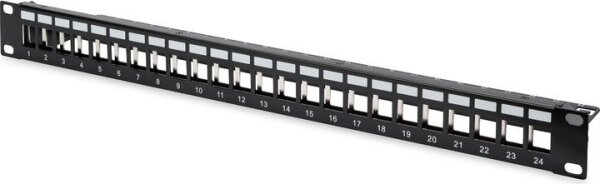 DIGITUS Patchpanel   1HE 24-Port Modular Patchpanel schwarz