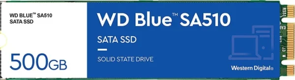 500GB Western Digital WD Blue SA510 M.2 2280 SATA 6Gb/s SSD M2 Festplatte