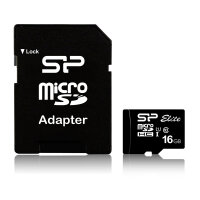 Silicon Power MicroSD Card 16GB UHS-1 Elite/CL.10 inkl....