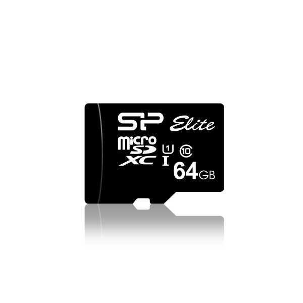 Silicon Power MicroSD Card 64GB UHS-1 Elite/CL.10 inkl.Adap