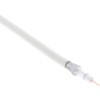 Koaxialkabel 100m Rolle   weiß