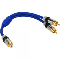 Cinch Y-Kabel 1xBu-2xSt 0.25m
