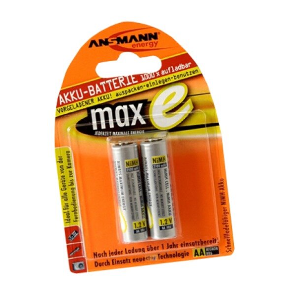 2 Stk. ANSMANN AKKU NiMh maxE