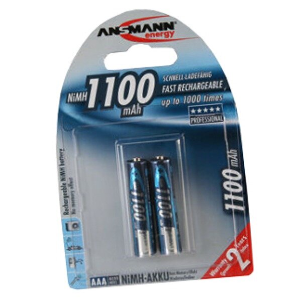 2 Stk. ANSMANN AKKU NiMh