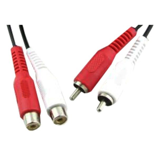 InLine Cinch Verlängerung, 2x Cinch 10m Schwarz