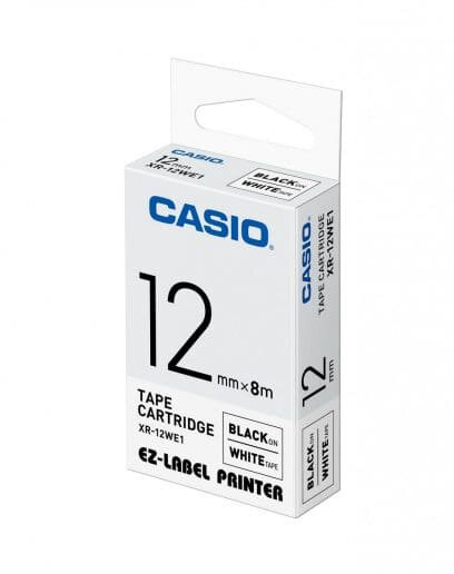 Casio Label schw./weiß  12mm Beschriftungsband