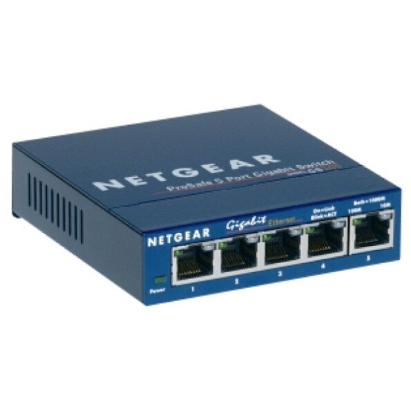 Netgear ProSAFE GS105GE 5-Port Desktop Switch 5x RJ45 Gigabit LAN passiv unmanaged