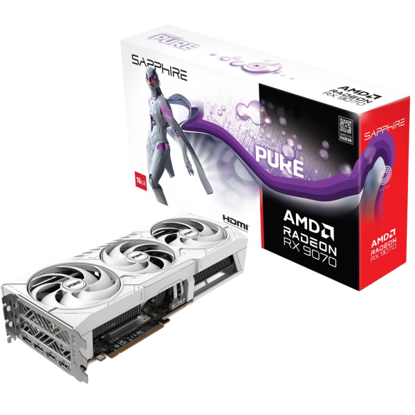 16GB Sapphire Pure Radeon RX 9070 White lite retail