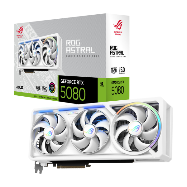 16GB ASUS ROG Astral GeForce RTX 5080 White ROG-ASTRAL-RTX5080-16G-WHITE