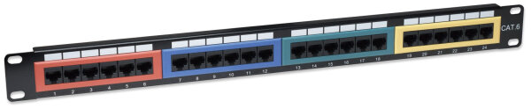 24 Port Intellinet Netzwerk Patchpanel CAT6 1 HE