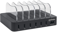 Manhattan 6-Port USB-Ladestation schwarz