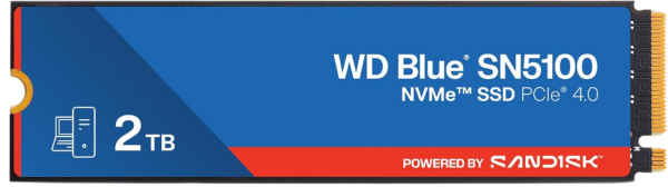 2TB Western Digital WD Blue SN5100 M.2 2280 PCIe 4.0 x4 NVMe QLC 3D NAND